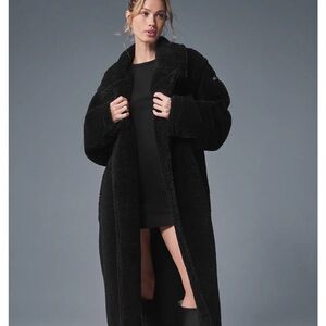 ALO Long Black Teddy Coat - New with tags, never worn (sold out online)